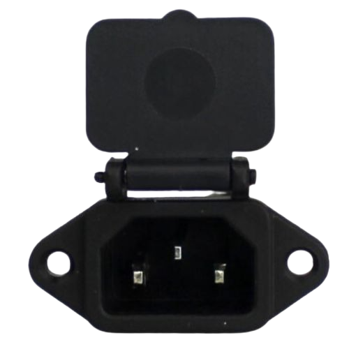 IEC SCREW MOUNT MALE CONNECTER WITH SPRING PLASTIC