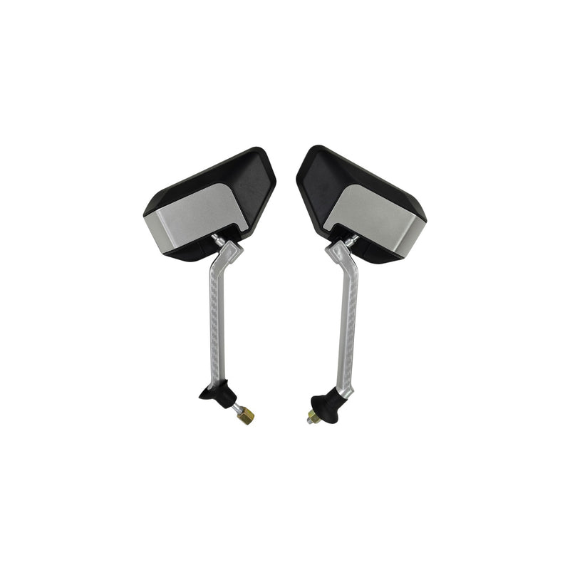 MIRROR BLK-SILVER CUT DESIGN